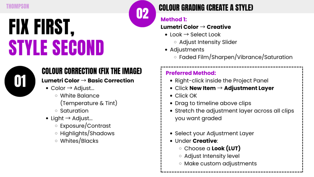 Color Correction vs Color Grading Guide
