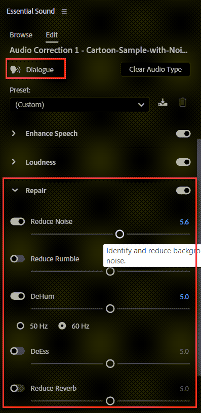 Audio Correction Tools in Premiere Pro
